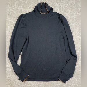 Misha And Puff Frankie Turtleneck Carbon 100% Merino Wool Made in Peru Size Smal